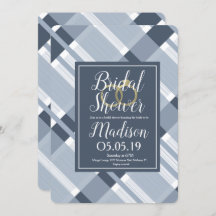 Chá de panela Marinho Azul Xadrez Anéis