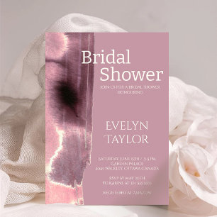 Convite Chá de panela Mauve Dusty Mínimo Moderno