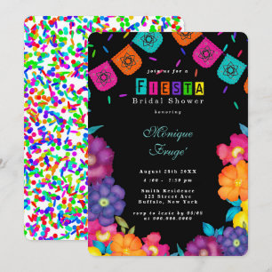 Convite Chá de panela mexicano Fiesta Bright Florals