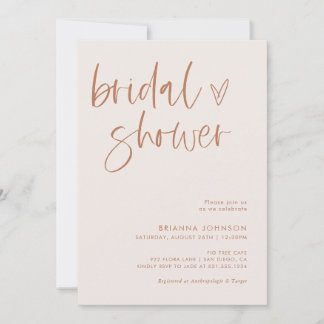 Convite Chá de panela Minimalista Boho | Bridal Moderna