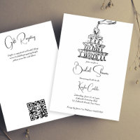 Chá de panela minimalista de torre de champanhe de