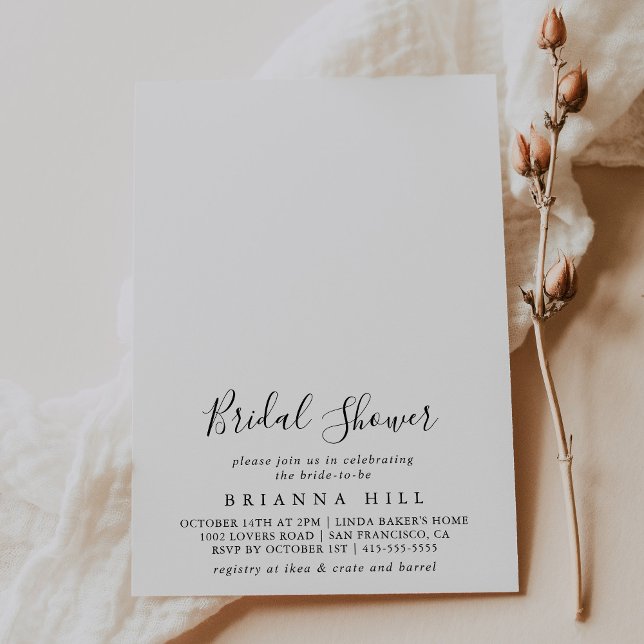 Convite Chá de panela Minimalista Simples (Criador carregado)