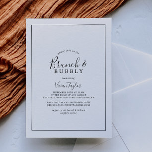 Convite Chá de panela Mínimo Brunch e Borracha