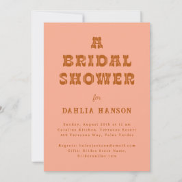 Convite Chá de panela mínimo de Coral Brown Ocidental