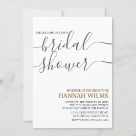 Convite Chá de panela Mínimo de Ouro &Clássico Elegante