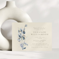 Chá de panela Mínimo Floral Azul Russo Vintage