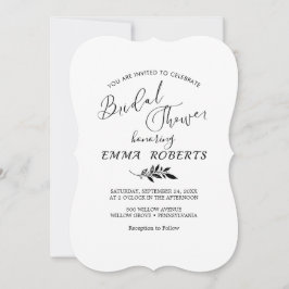 Convite Chá de panela Mínimo Leaf Terracotta