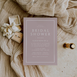 Convite Chá de panela Mínimo Moderno Dusty Pink