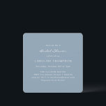 Convite Chá de panela Mínimo Moderno - Praça Dusty Blue<br><div class="desc">Convite minimalista ao Chá de panela moderno em azul empoeirado</div>