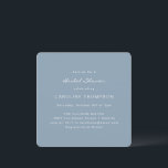 Convite Chá de panela Mínimo Moderno - Praça Dusty Blue<br><div class="desc">Convite minimalista ao Chá de panela moderno em azul empoeirado</div>