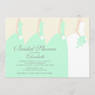 Convite Chá de panela Mint Bride Bridesmaids
