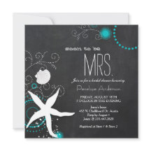 Chá de panela Modern Chalkboard Beach