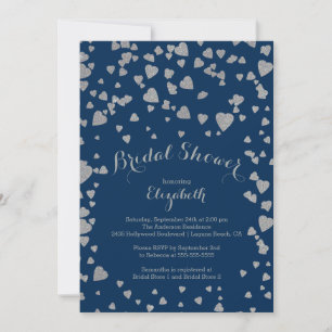 Convite Chá de panela Modern Confetti Hearts