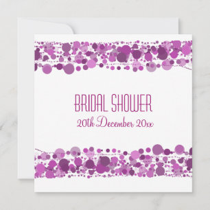 Convite Chá de panela Modern Dots Purple