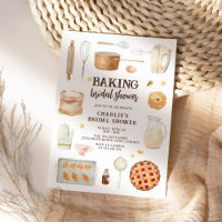 Chá de panela Modern Watercolor Baking Party