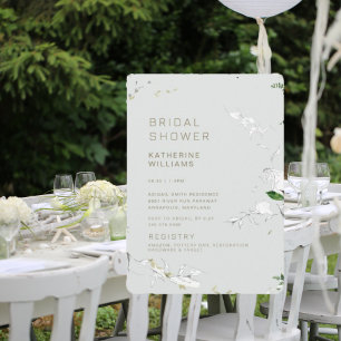 Convite Chá de panela Moderno da Dreamage Foliage Light Sa