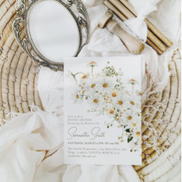 Convite Chá de panela Moderno Daisy Boho Wildflower