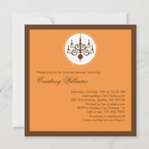 Convite Chá de panela Moderno de Chandelier