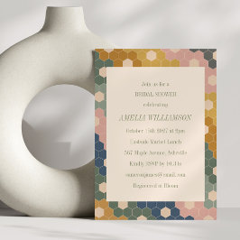 Convite Chá de panela Moderno Earthy Boho Chic Vintage