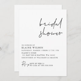 Convite Chá de panela Moderno Elegante Simples