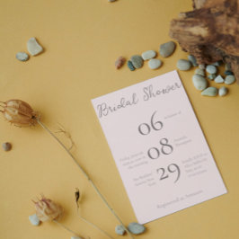 Convite Chá de panela Monograma Mínimo Simples