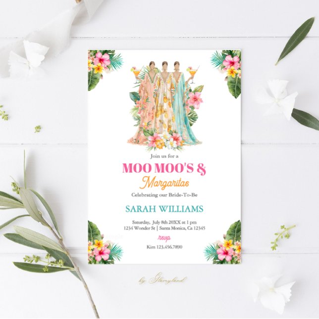 Convite Chá de panela Moo Moos & Margaritas (Criador carregado)