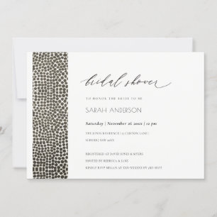 Convite Chá de panela MOSAIC DE PONTOS DE PRATA DE COBRE 