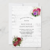 Chá de panela Musical Floral Elegante