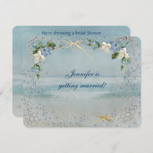 Convite Chá de panela náutico (Frente/Verso)