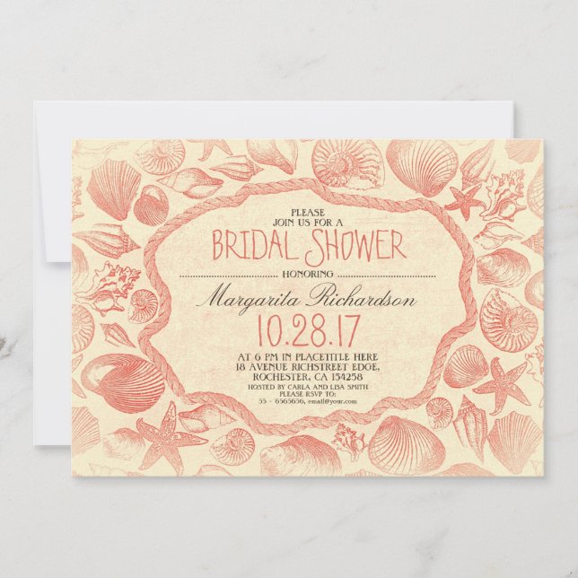 Convite chá de panela náutico de praia dos conchas vegetat (Frente)