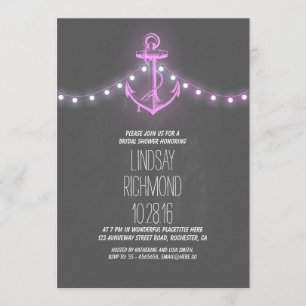 Convite chá de panela náutico do quadro