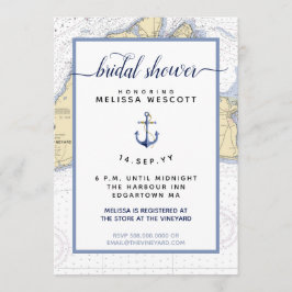 Convite Chá de panela náutico | Estaleiro de Martha