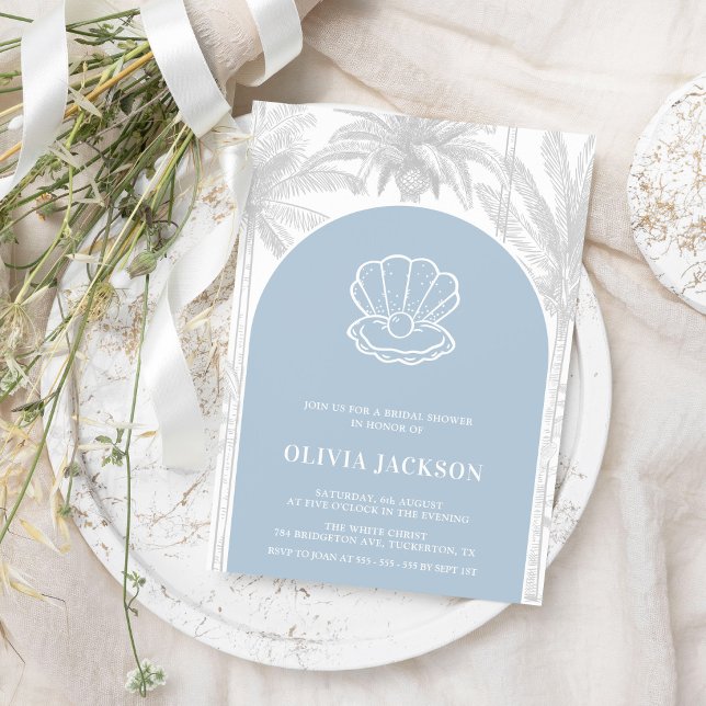 Convite Chá de panela Náutico Moderno Cowgirl Costeira (Criador carregado)