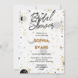 Convite Chá de panela negro e Dourado