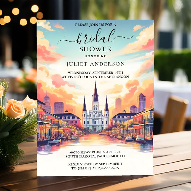 Convite Chá de panela New Orleans no Beach Ocean Summer (Criador carregado)