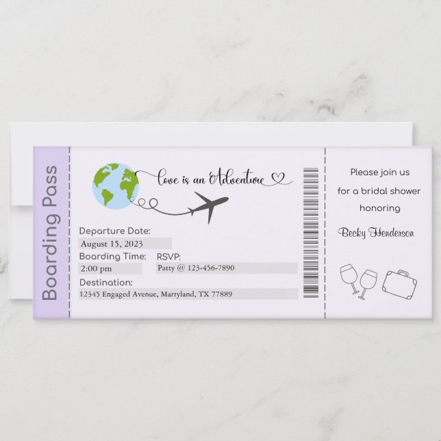 Convite Chá de panela, noiva para ser convidada (Frente)