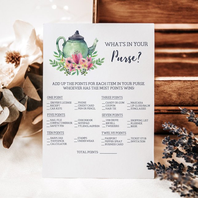 Convite Chá de panela O que há no seu jogo de bolsa (Criador carregado)