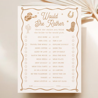 Convite Chá de panela Ocidental Ela Preferencialmente Cart