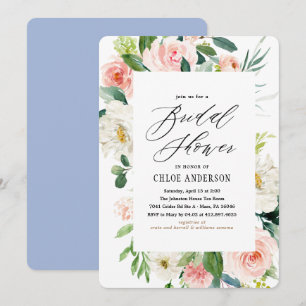 Convite Chá de panela Peach Florals