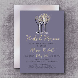 Convite Chá de panela Pérolas e Prosecco