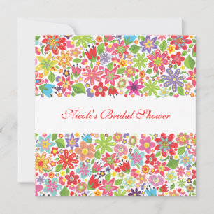 Convite Chá de panela Personalizado de Flores de Mola