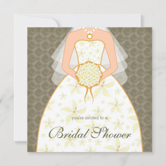 Convite Chá de panela Personalizado De Vestido De Casaco D