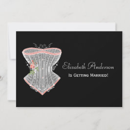 Convite Chá de panela pessoal da lingerie do espartilho do