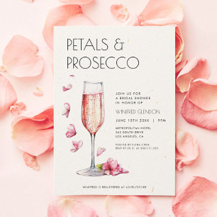 Convite Chá de panela Petais e Prosecco