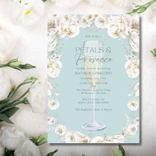 Convite Chá de panela Petals e Prosecco