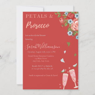 Convite Chá de panela Petals & Prosecco