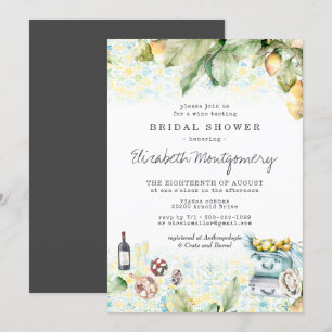 Convite Chá de panela Picnic de Lemon Grove Elegante