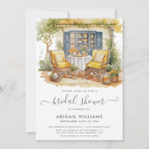 Convite Chá de panela Picnic Orange Citrus do Partido do J