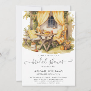 Convite Chá de panela Picnic Orange Citrus do Partido do J