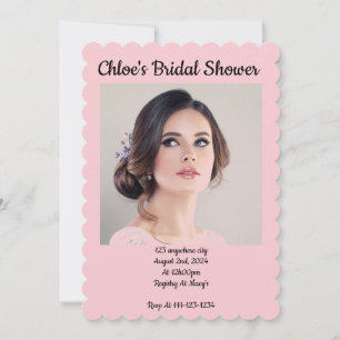 CONVITE CHÁ DE PANELA PINK DE FOTO PERSONALIZADO